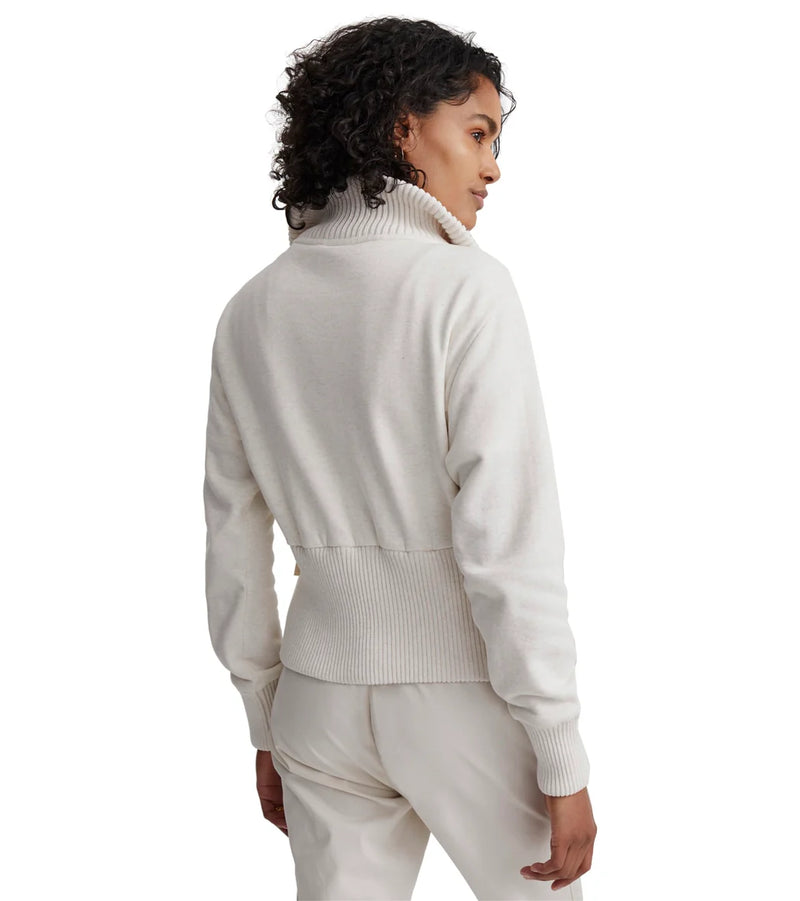 Varley Alisa Zip Through  Ivory Marl