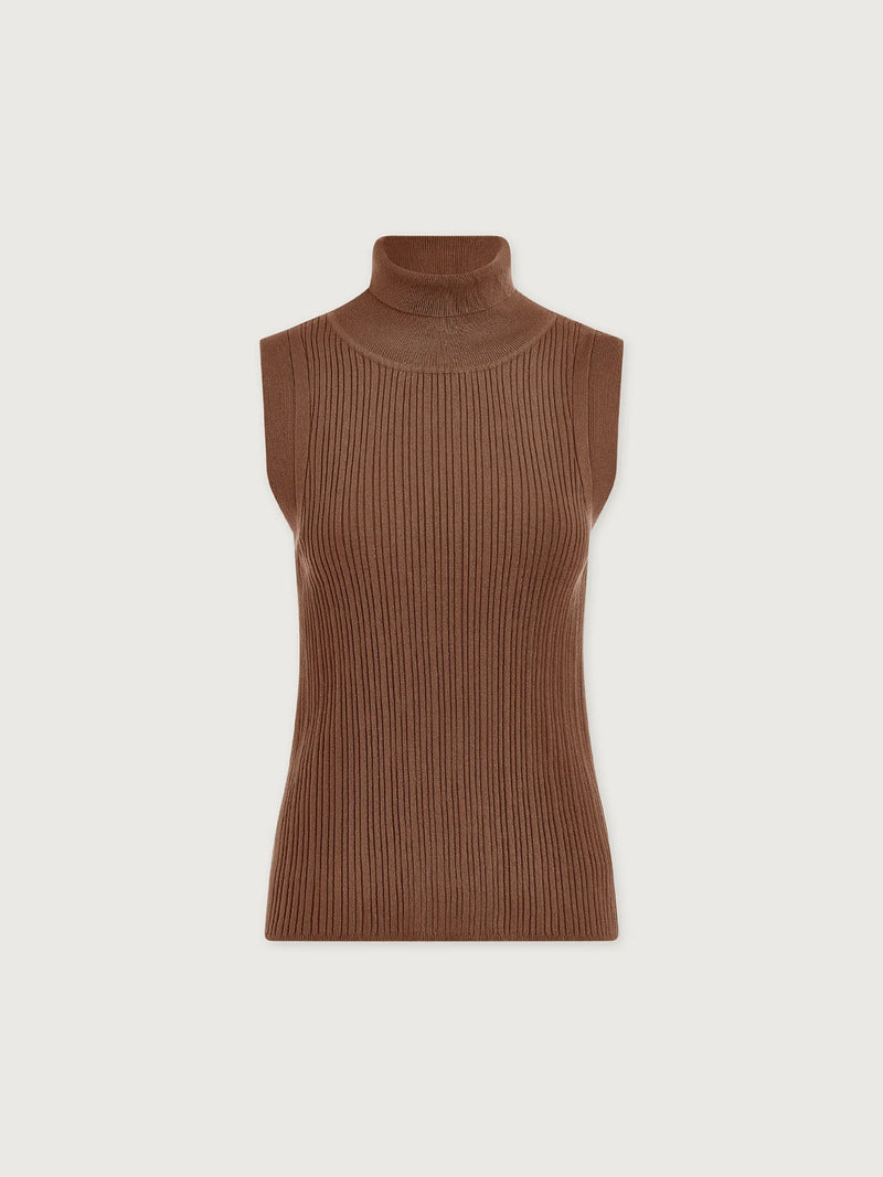 Varley Anastasia Rib Knit Tank - Ash Taupe