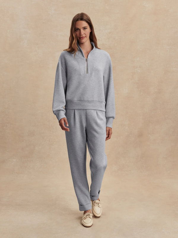 Varley Davidson Sweat - Mid Blue Marl