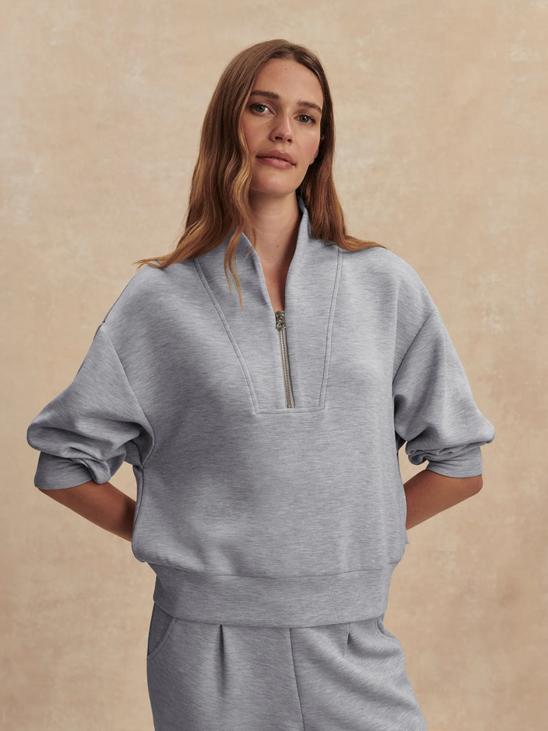 Varley Davidson Sweat - Mid Blue Marl