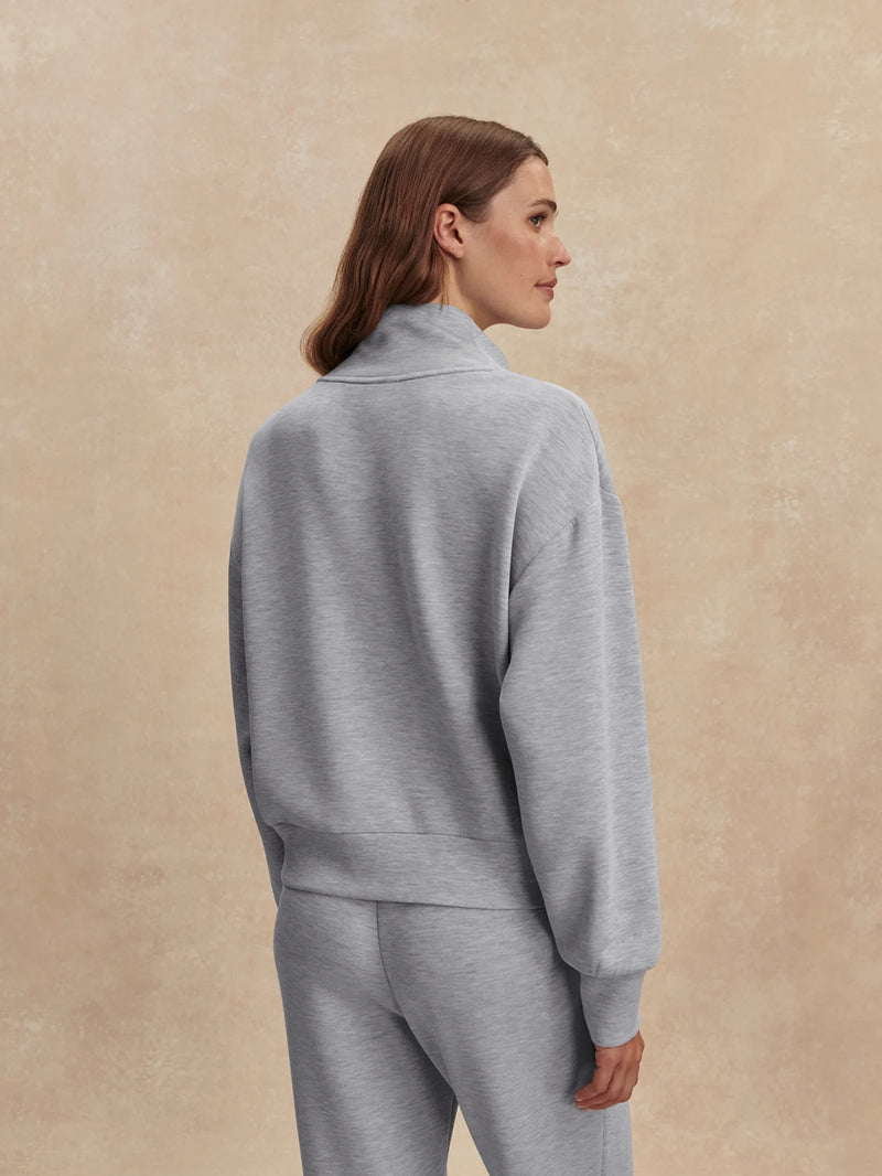 Varley Davidson Sweat - Mid Blue Marl