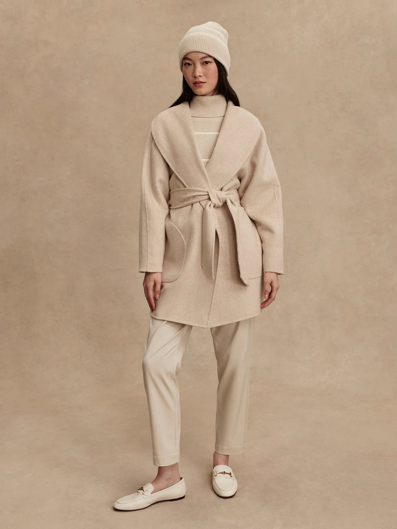 Varley Edgemere Wrap Jacket - Pumice Stone Marl