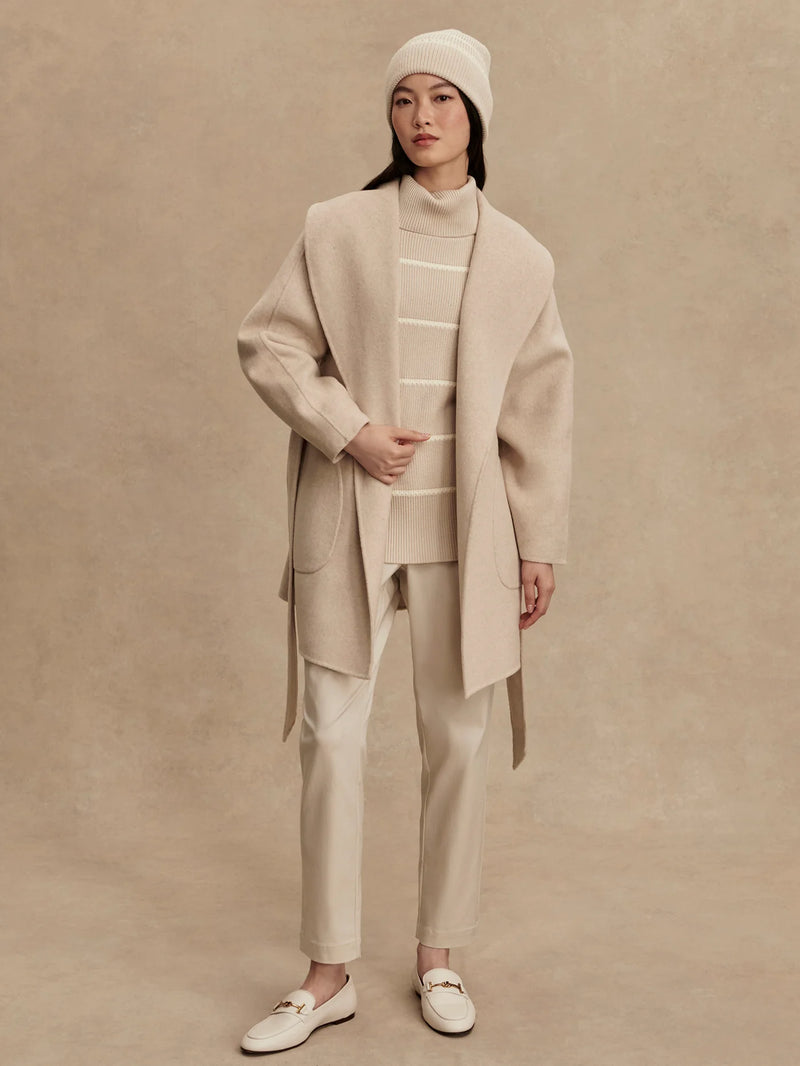 Varley Edgemere Wrap Jacket - Pumice Stone Marl