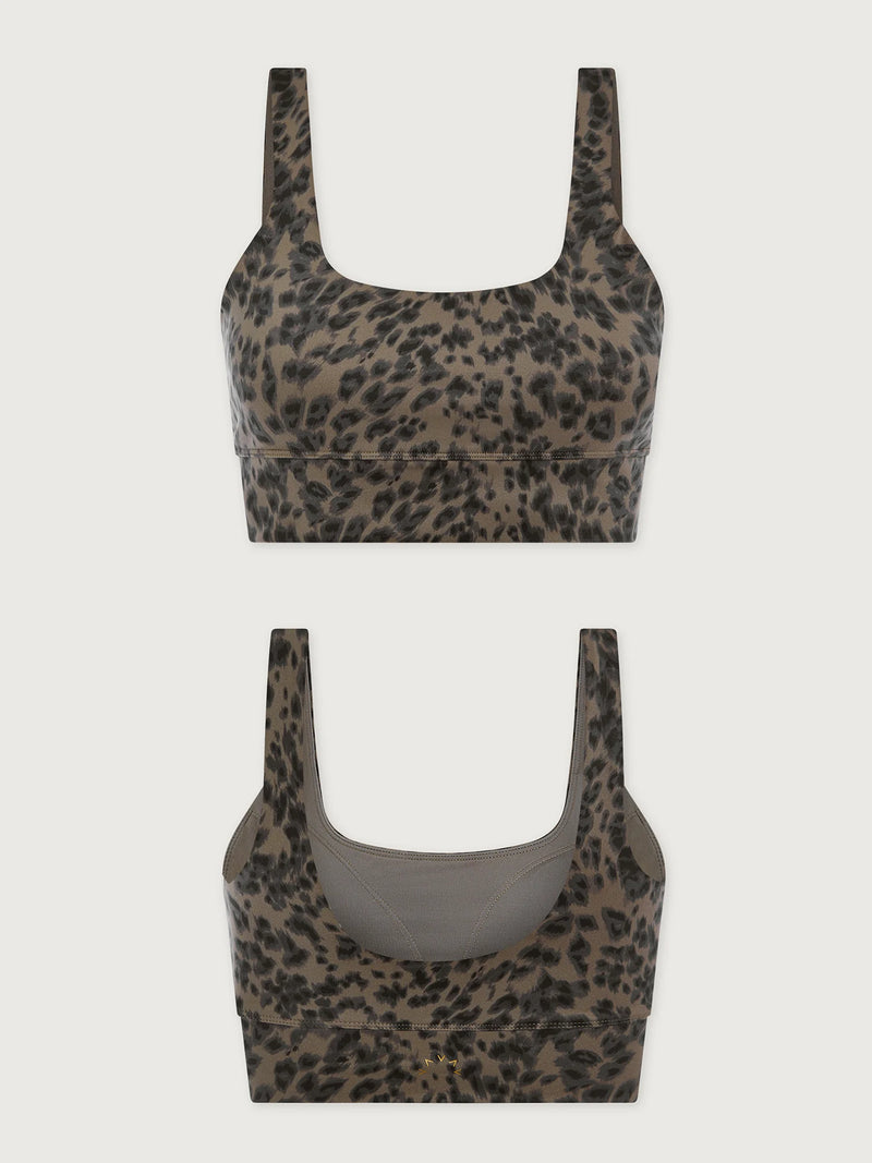 Varley Freesoft Cori Bra - Brown Contrast Cheetah