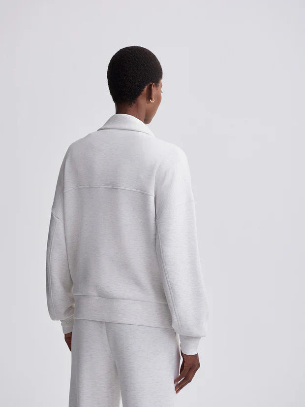 Varley Garcia Zip Through Sweat - Ivory Marl