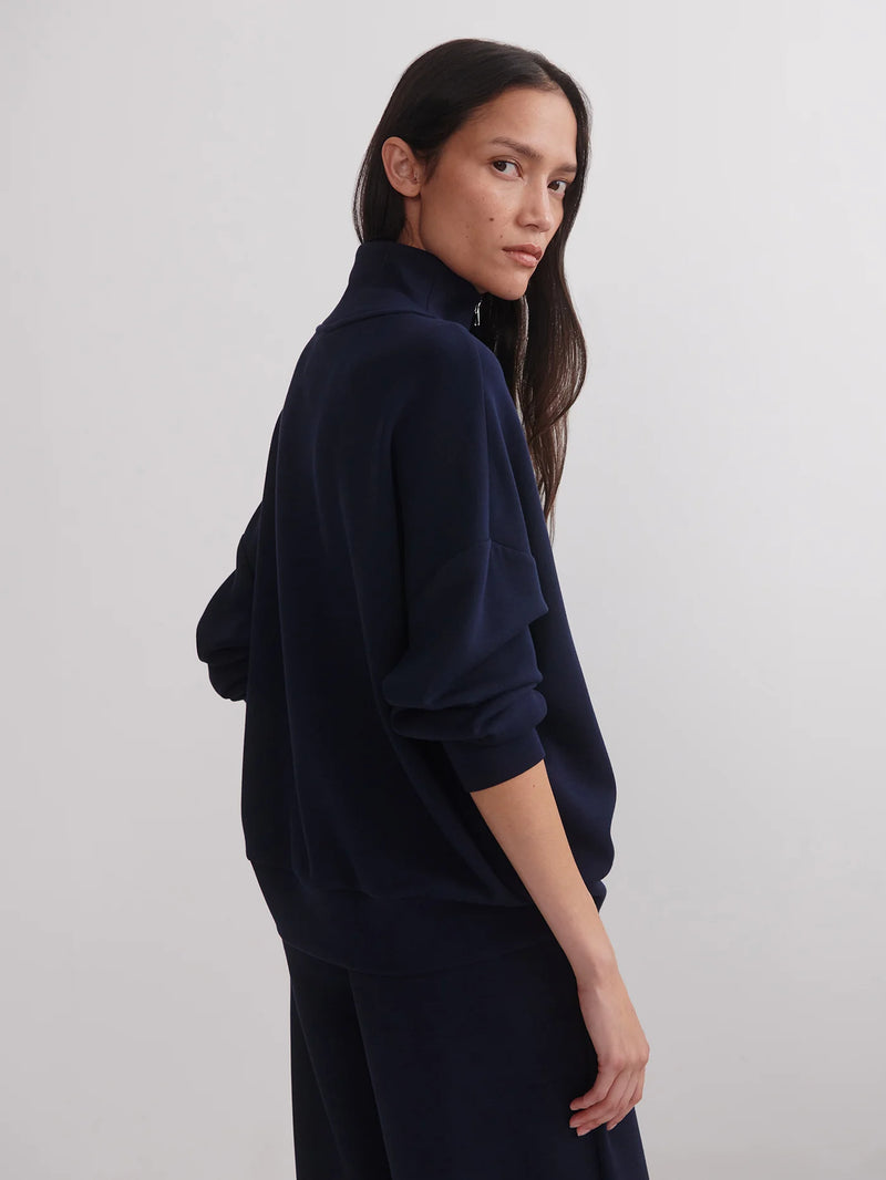 Varley Hawley Half Zip Sweat - Navy