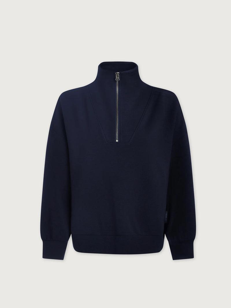 Varley Hawley Half Zip Sweat - Navy