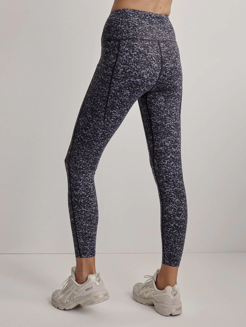 Varley Let's Go Running Legging Ebony Blue Cheetah