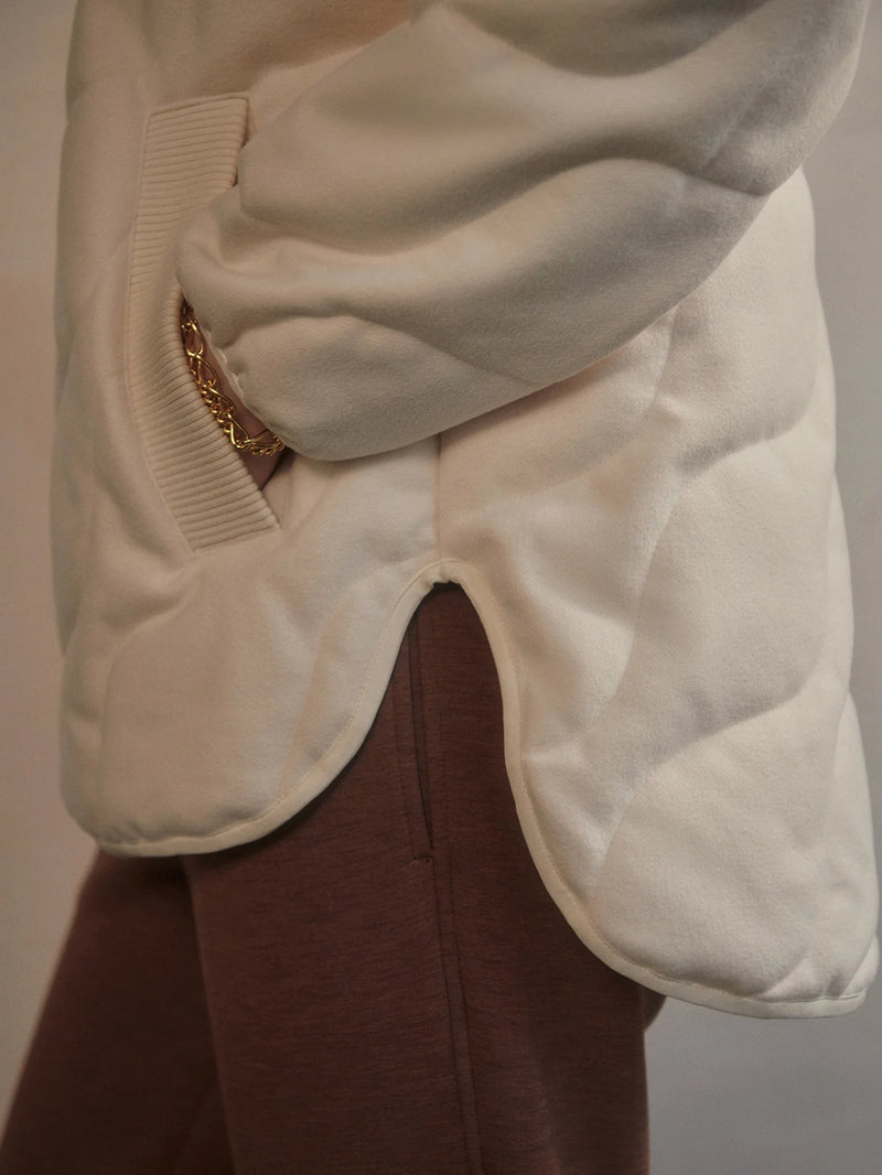 Varley Libby Plush Quilt Jacket - Ivory
