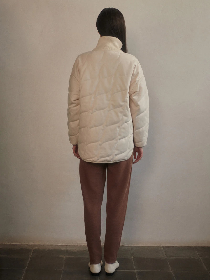 Varley Libby Plush Quilt Jacket - Ivory