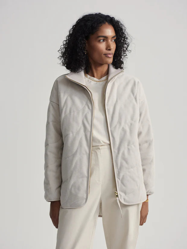 Varley Libby Plush Quilt Jacket  Light Sand