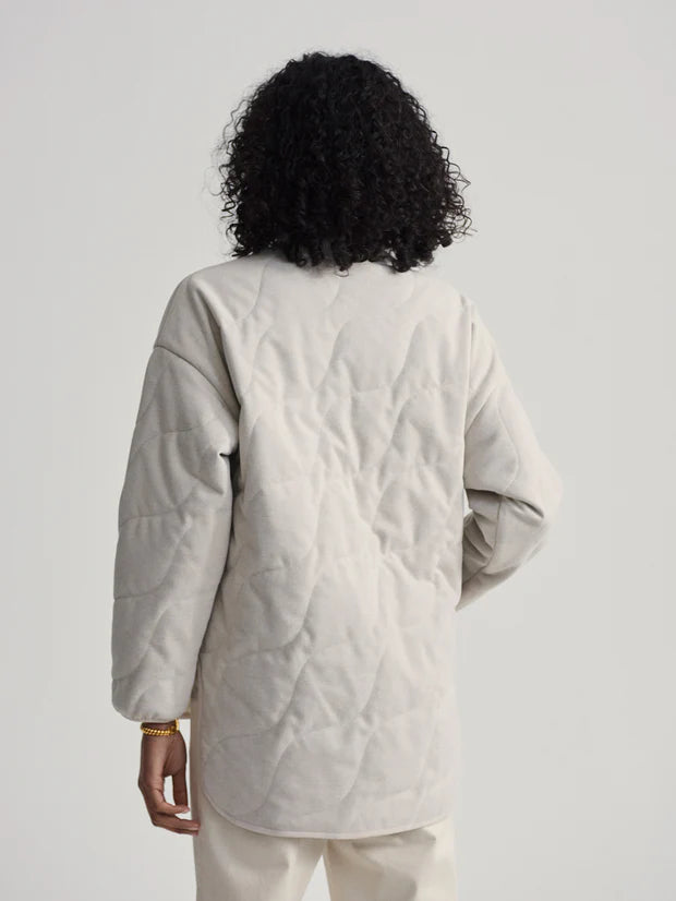 Varley Libby Plush Quilt Jacket  Light Sand