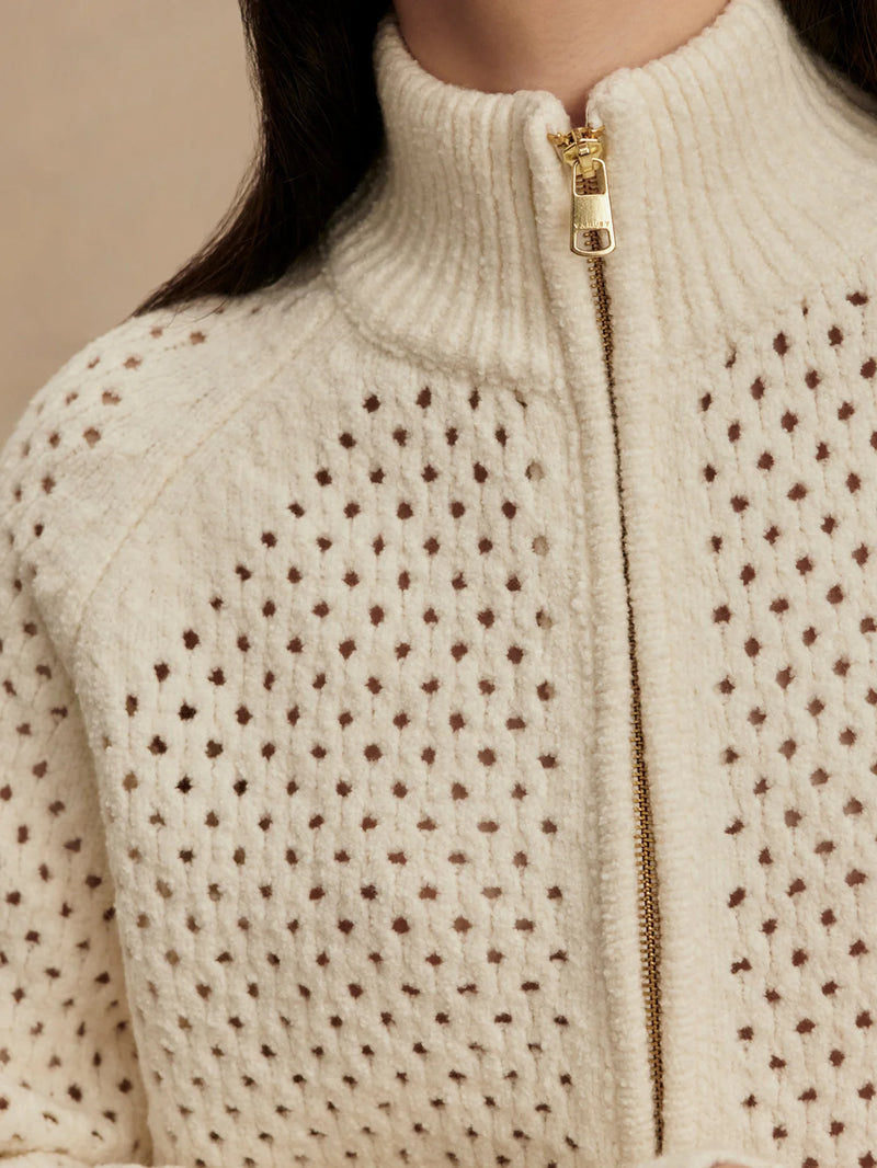 Varley Mandy Boucle Knit Jacket - Coconut Milk