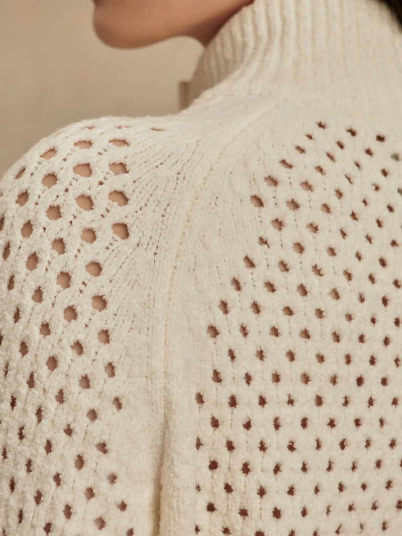 Varley Mandy Boucle Knit Jacket - Coconut Milk