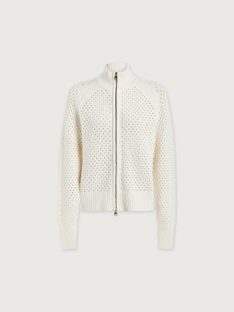 Varley Mandy Boucle Knit Jacket - Coconut Milk