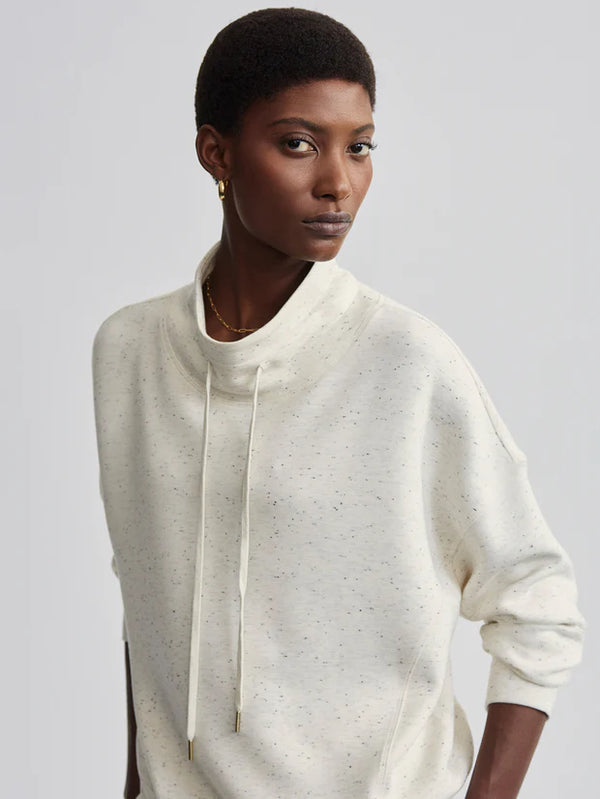 Varley Oakdale Sweat  Ivory Marl Fleck