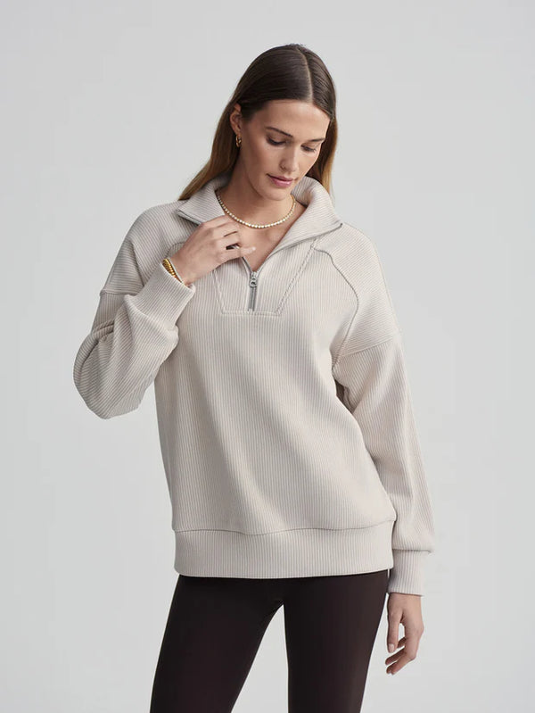 Varley Rhea Half Zip Sweat 2.0  Chateau Grey Whitecap Grey