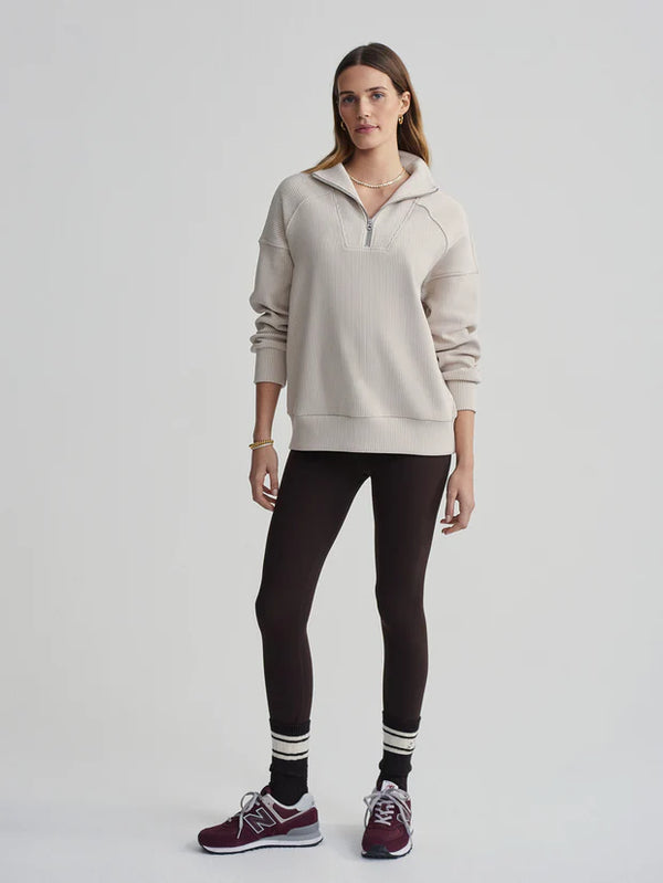 Varley Rhea Half Zip Sweat 2.0  Chateau Grey Whitecap Grey