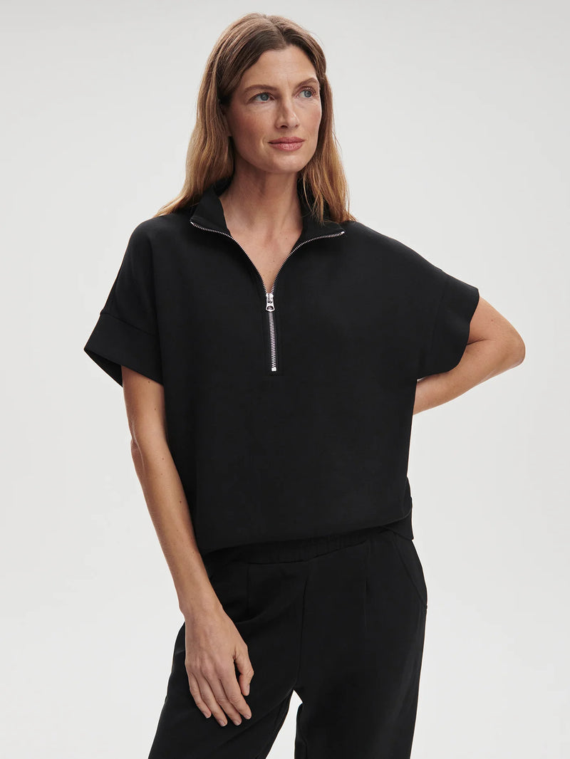 Varley Ritchie Short Sleeve Sweat - Black