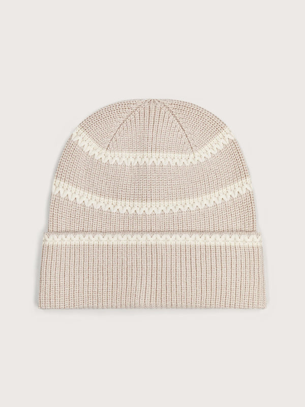 Varley Ronan Stitch Stripe Beanie - Silver Birch