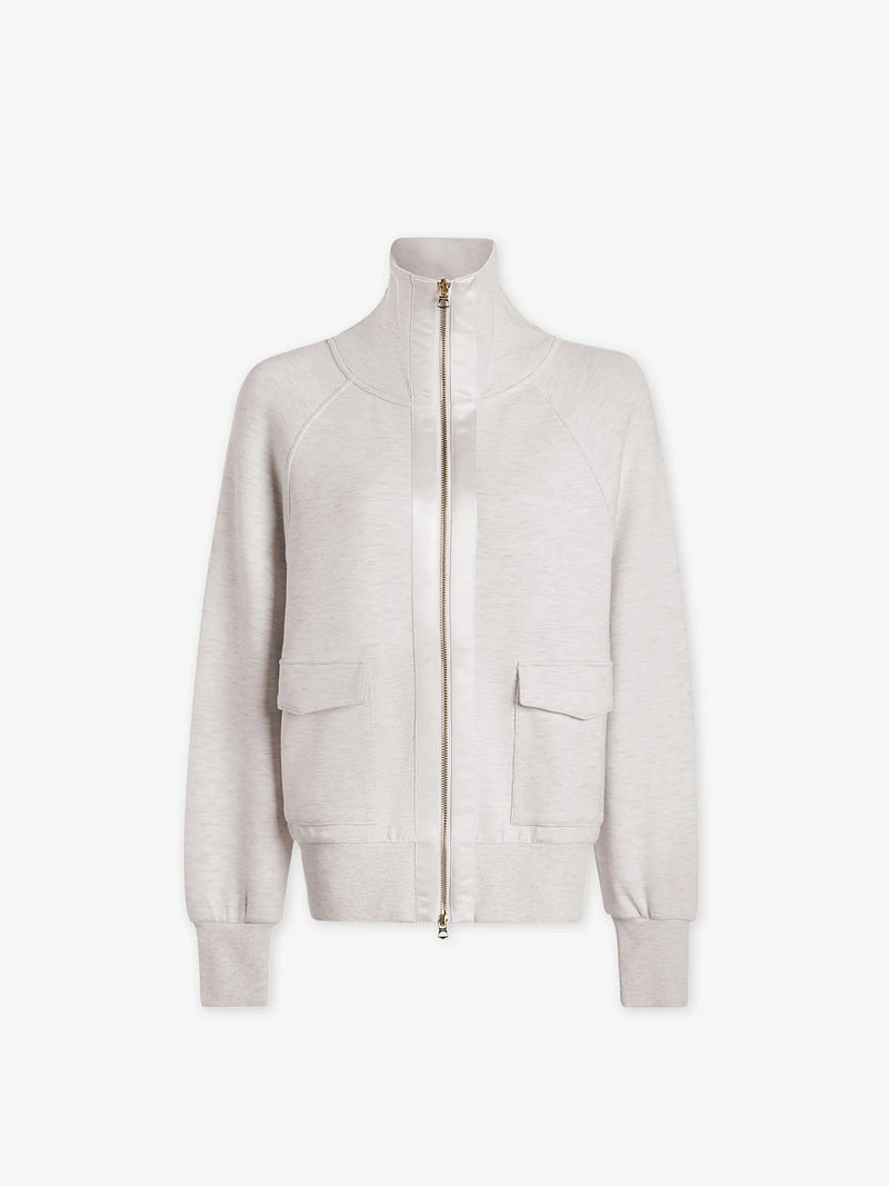 Varley Roxbury Zip Through - Ivory Marl