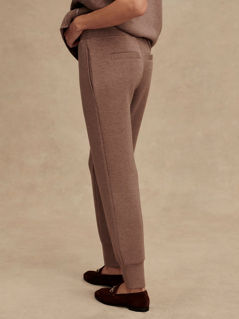 Varley The Slim Cuff Pant 25 - Deep Taupe Marl Fleck