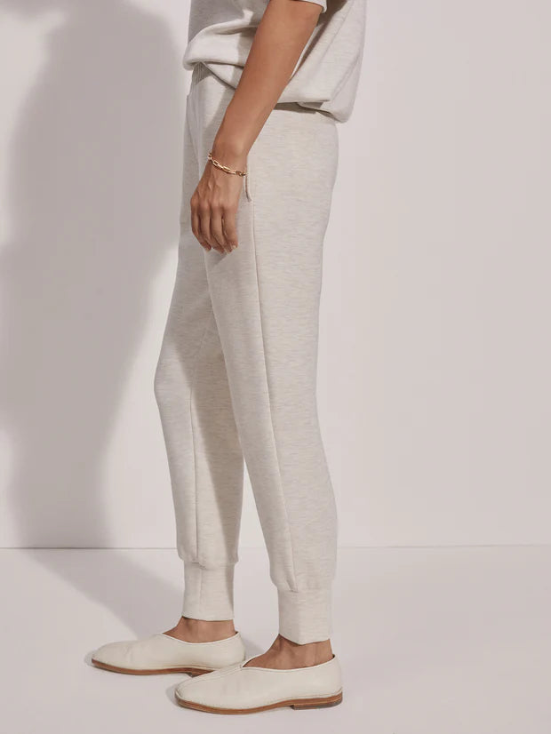 Varley The Slim Cuff Pant 27.5  Ivory Marl Fleck