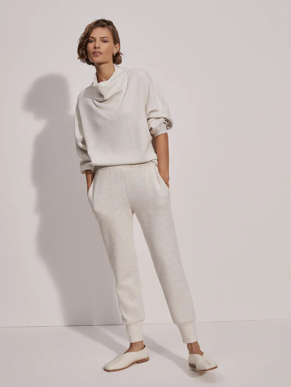 Varley The Slim Cuff Pant 27.5  Ivory Marl Fleck