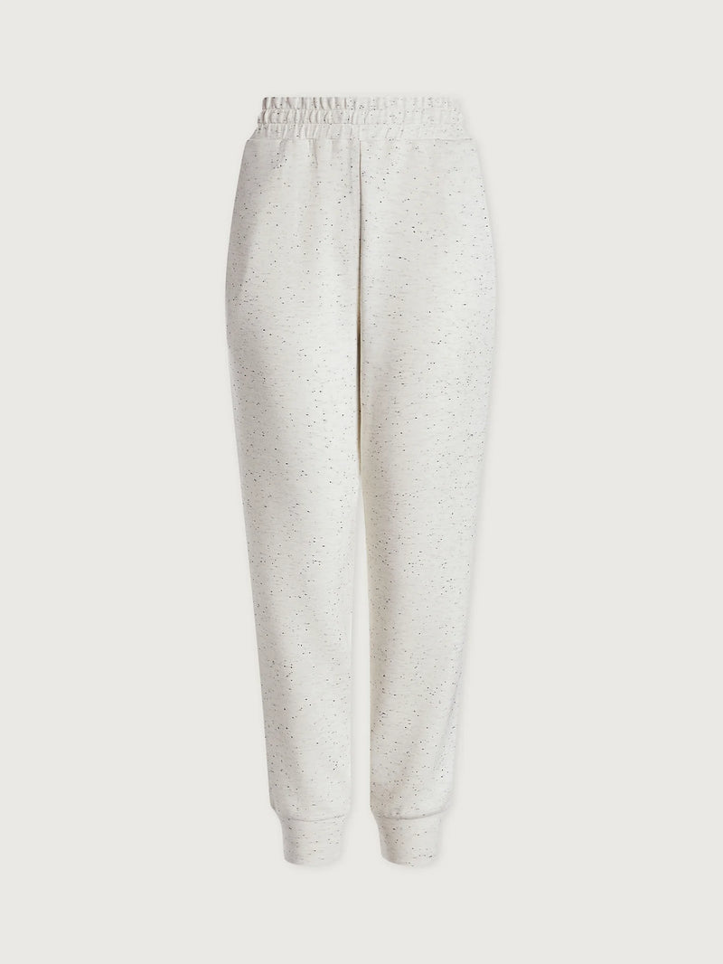 Varley The Slim Cuff Pant 27.5  Ivory Marl Fleck