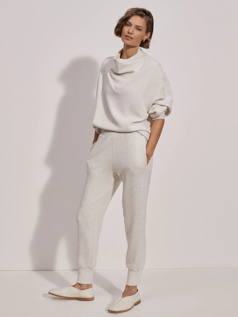 Varley The Slim Cuff Pant 27.5 Ivory Marl
