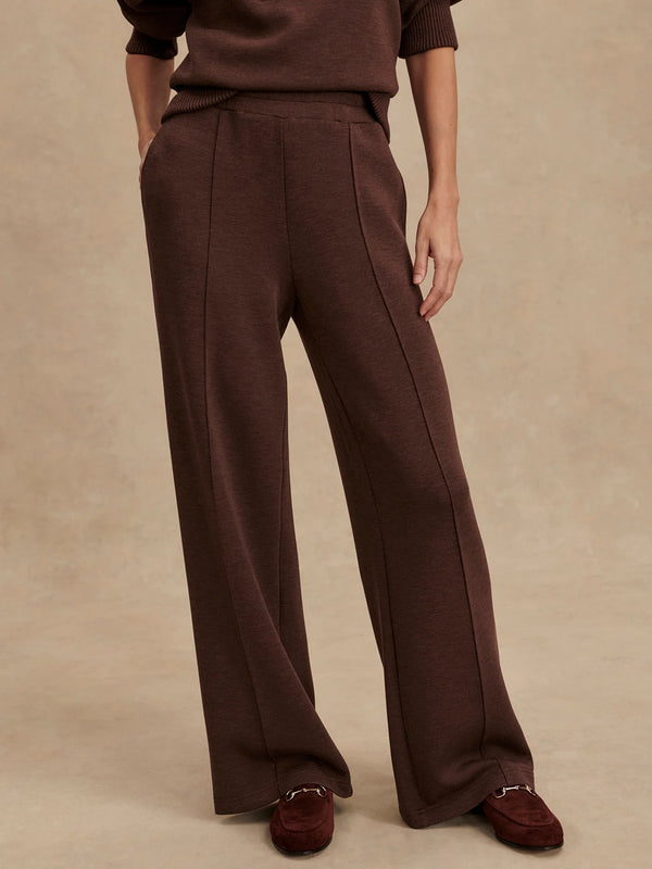 Varley The Wide Leg Pant 28 - Coffee Bean Marl