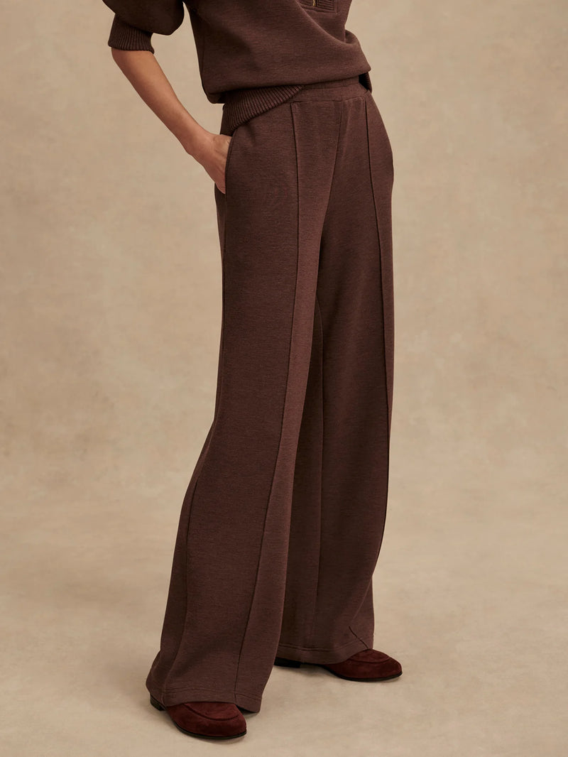 Varley The Wide Leg Pant 30 - Coffee Bean Marl