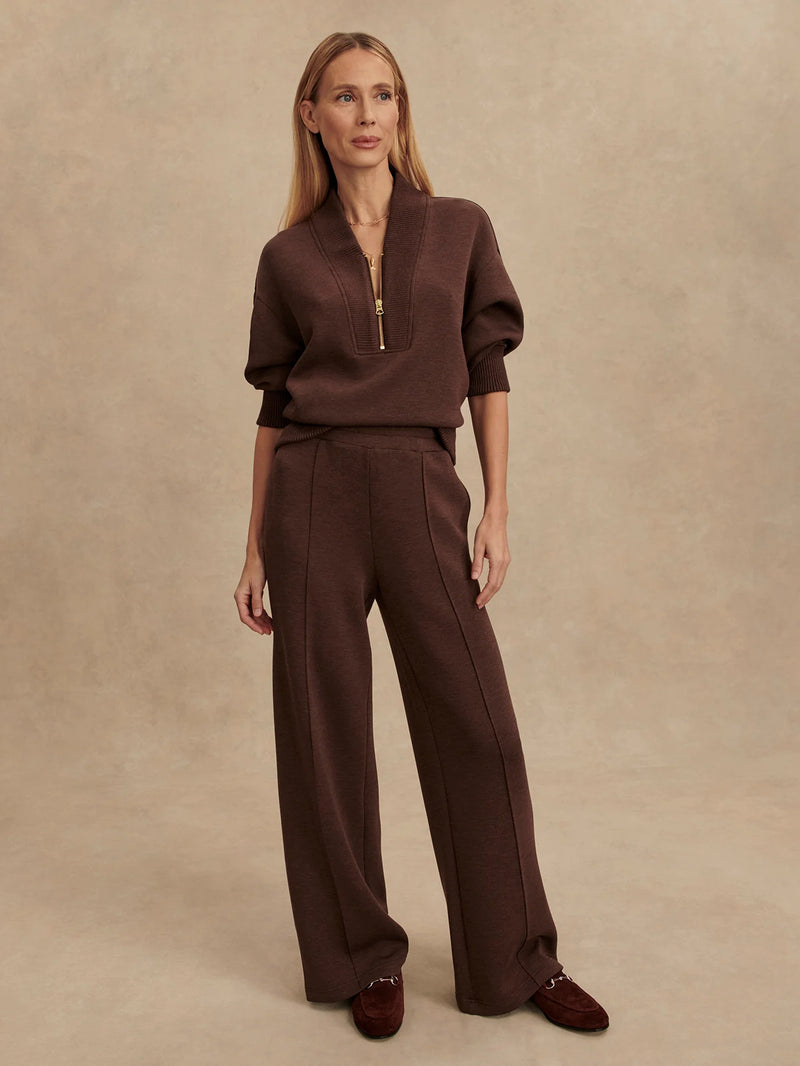 Varley The Wide Leg Pant 30 - Coffee Bean Marl