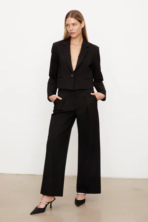 Velvet Leona Wide Leg Pant / Black