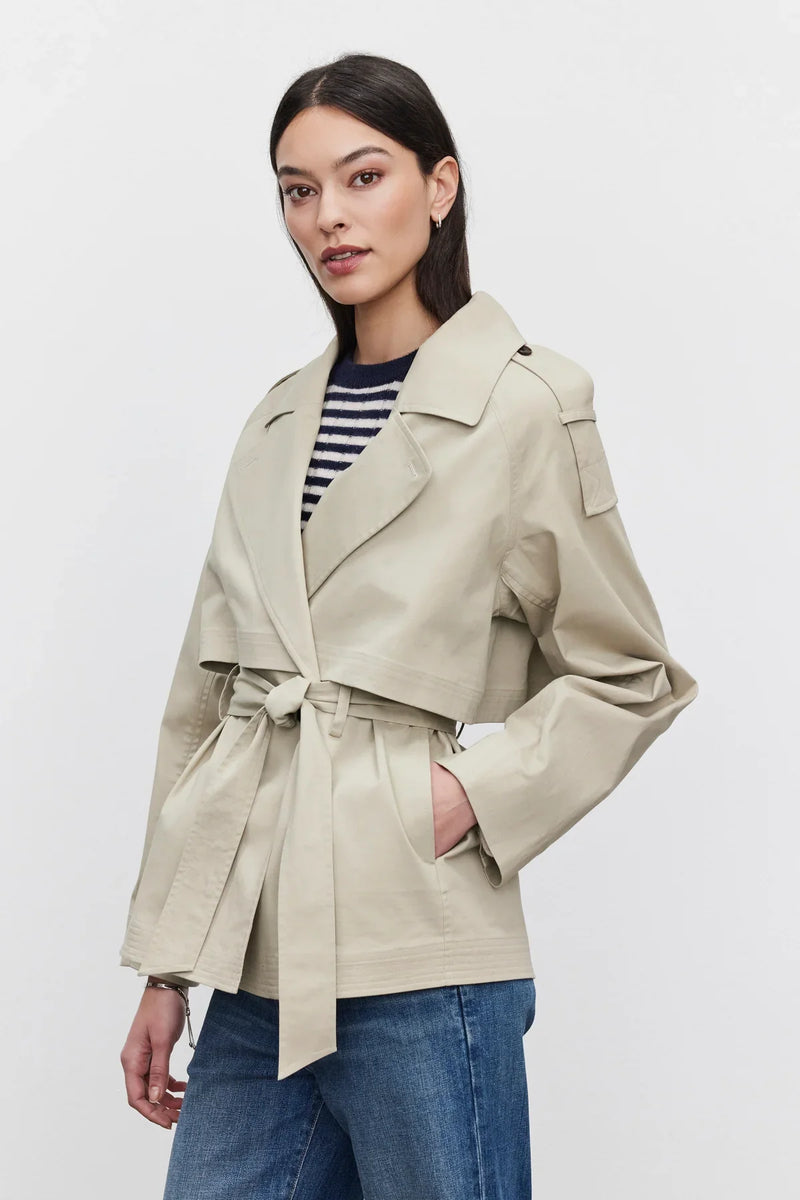 Velvet Nancy L/S Trench Jacket Khaki