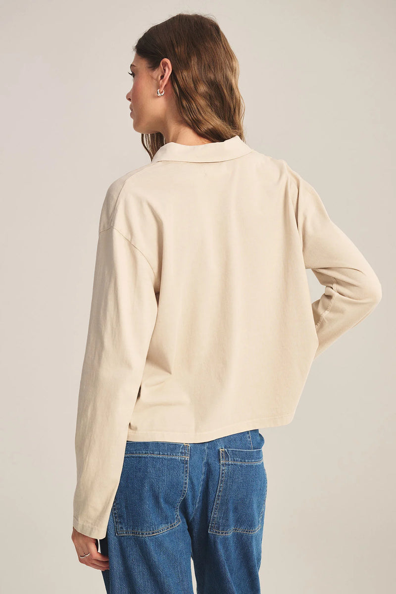 Velvet Nilli L/S Polo Top Tile