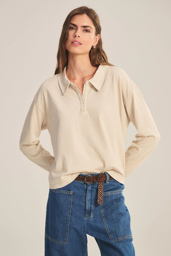 Velvet Nilli L/S Polo Top Tile