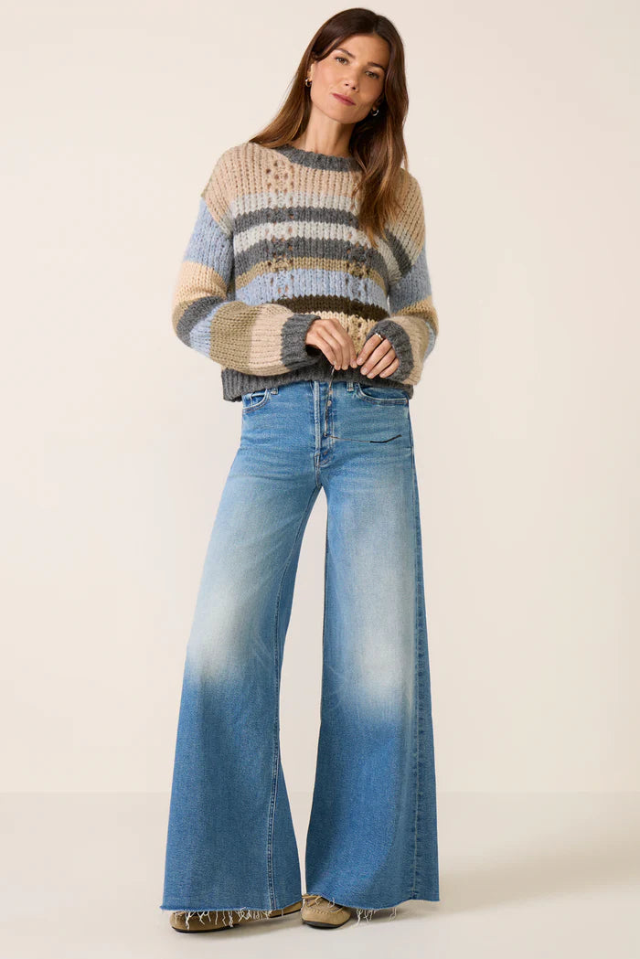 Velvet Rina Alpaca Striped Crewneck / Multi