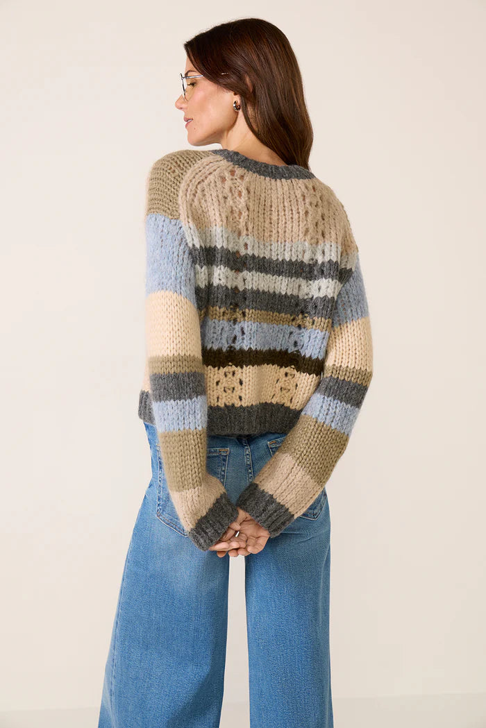 Velvet Rina Alpaca Striped Crewneck / Multi