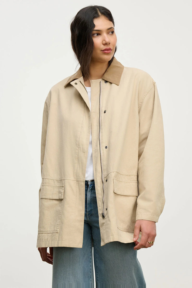 Velvet Rosa L/S Canvas Jacket Sand