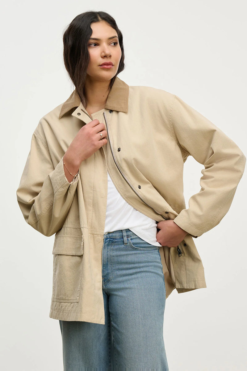 Velvet Rosa L/S Canvas Jacket Sand