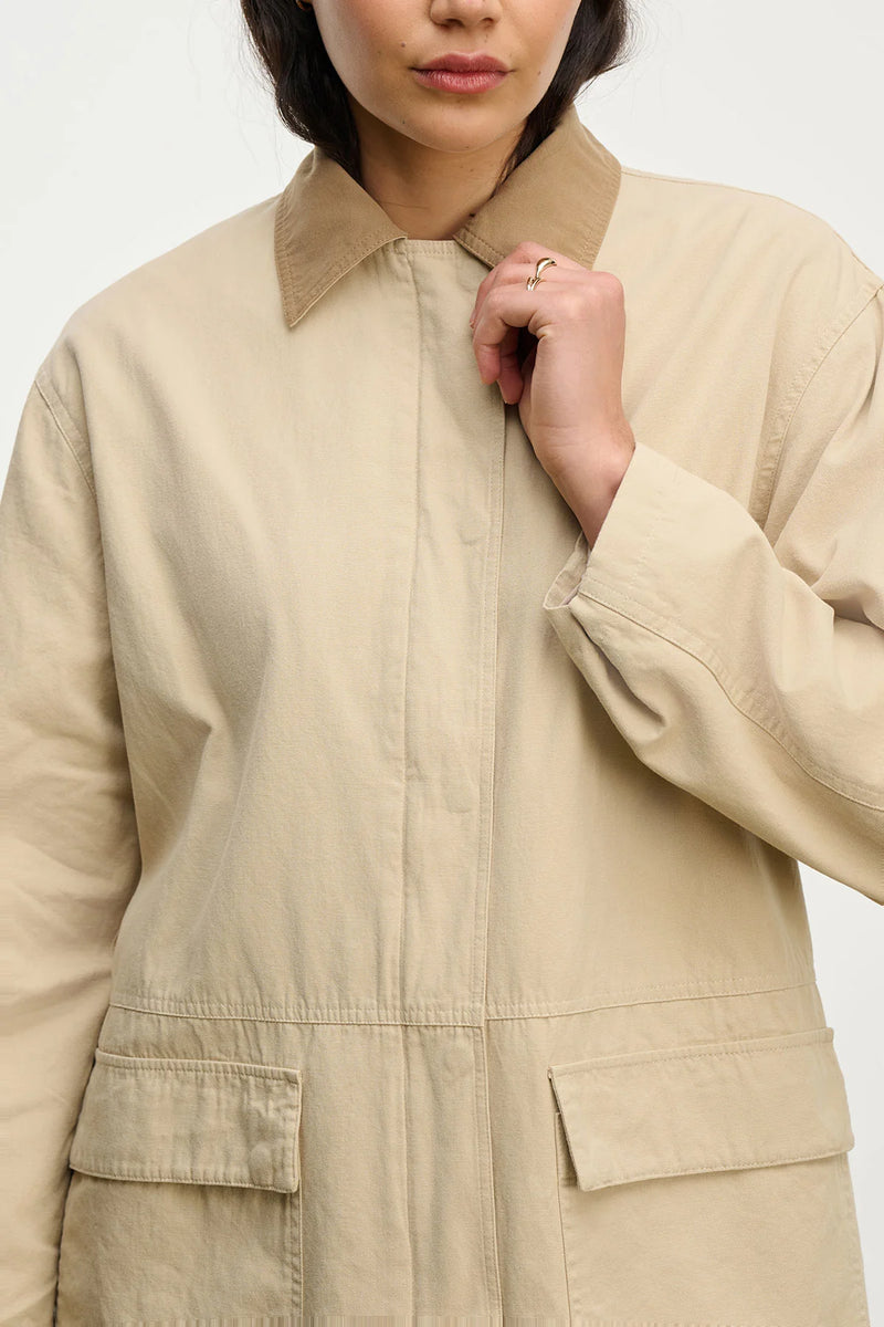 Velvet Rosa L/S Canvas Jacket Sand