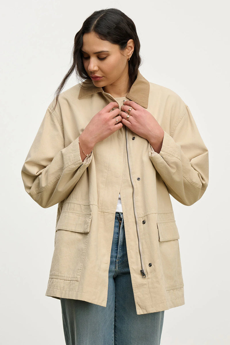 Velvet Rosa L/S Canvas Jacket Sand