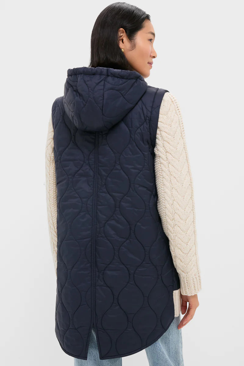 Veronica Beard Barrows Mixed Media Jacket Navy/Heathered Sand