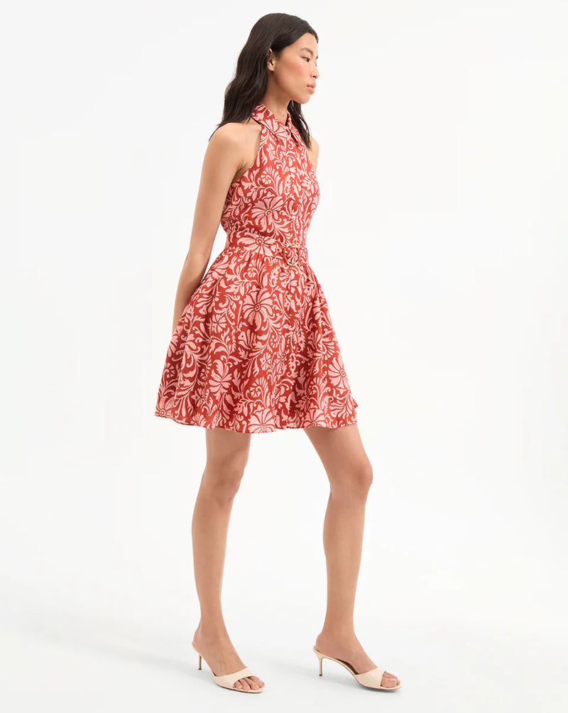 Veronica Beard Beau Dress Dark Persimmon Multi