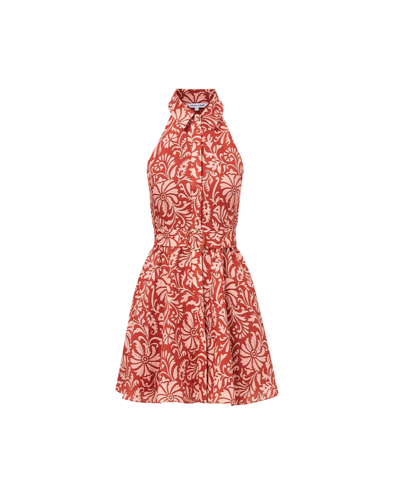 Veronica Beard Beau Dress Dark Persimmon Multi