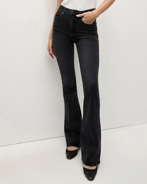 Veronica Beard Beverly Skinny Flare Washed Onyx