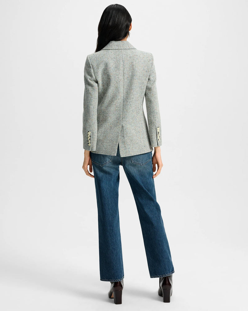 Veronica Beard Healy Dickey Jacket Antique Blue Melange
