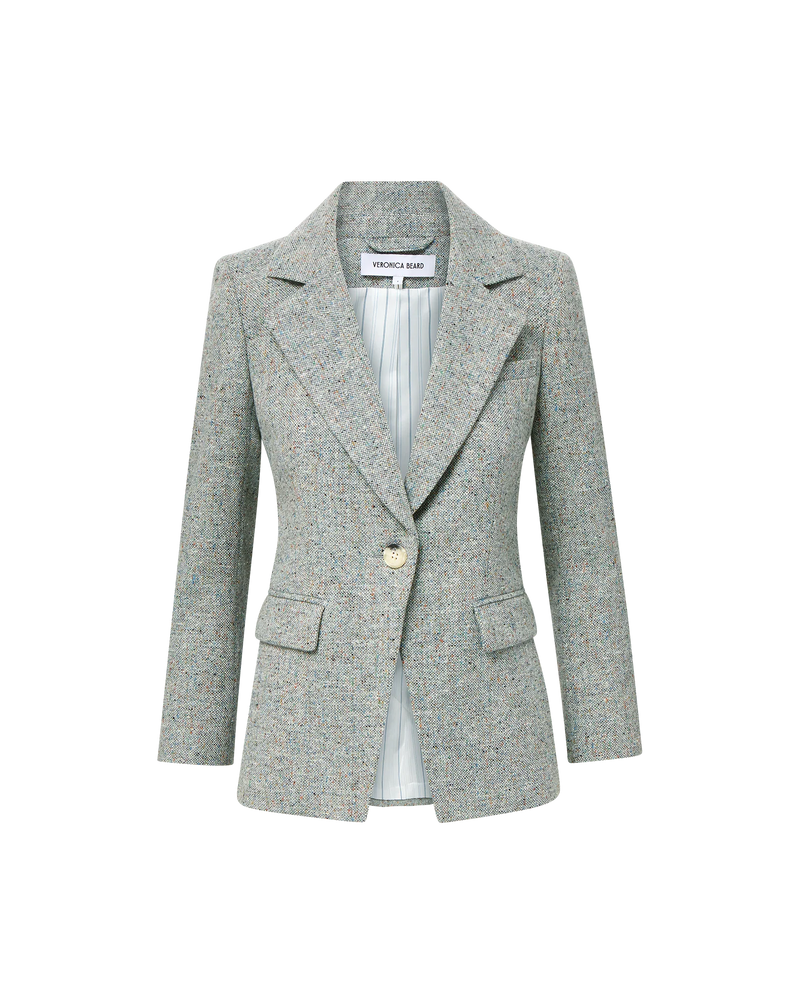 Veronica Beard Healy Dickey Jacket Antique Blue Melange