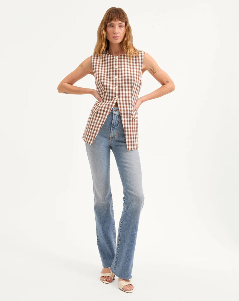 Veronica Beard Lois Vest Chickory Dove